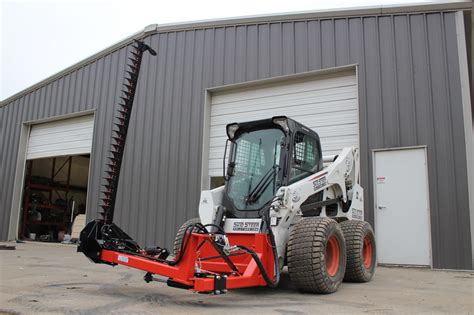 sickle bar mower for skid steer|hydraulic sickle mower side mount.